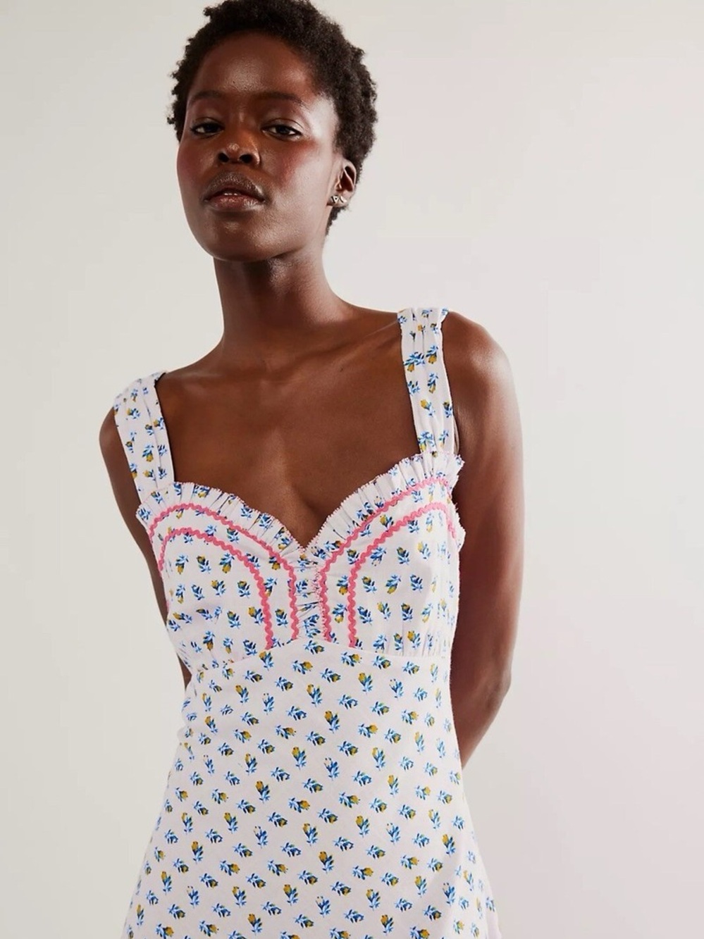 NWT Free People Sweet Hearts Midi in Lavender Combo Size M